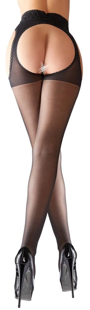 Cottelli LEGWEAR Spetsstrumpor med utskärning 3