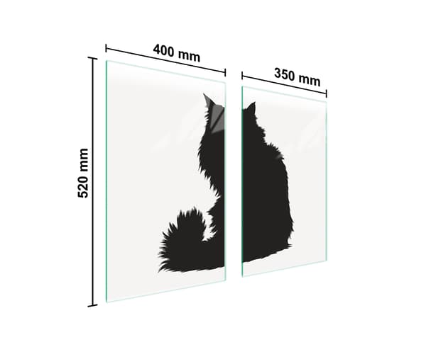 GLASBESKYTTELSESPLADE TIL KOMFUR 75x52 KAT.