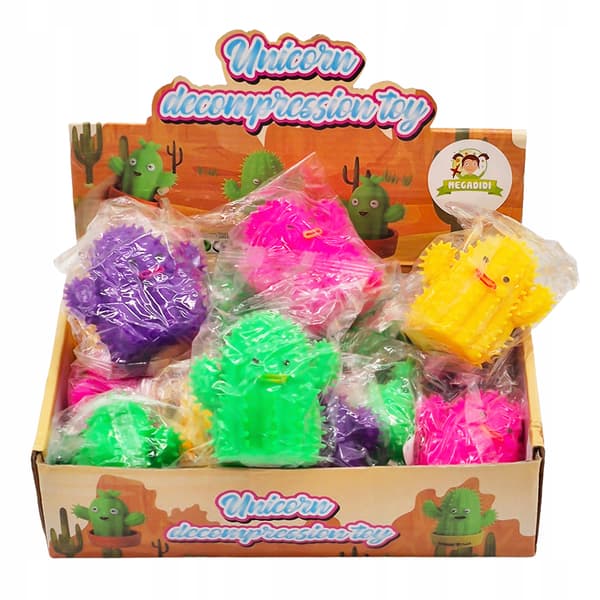 Färgglad anti-stress sensorisk squishy leksak glad kaktus til afslapning