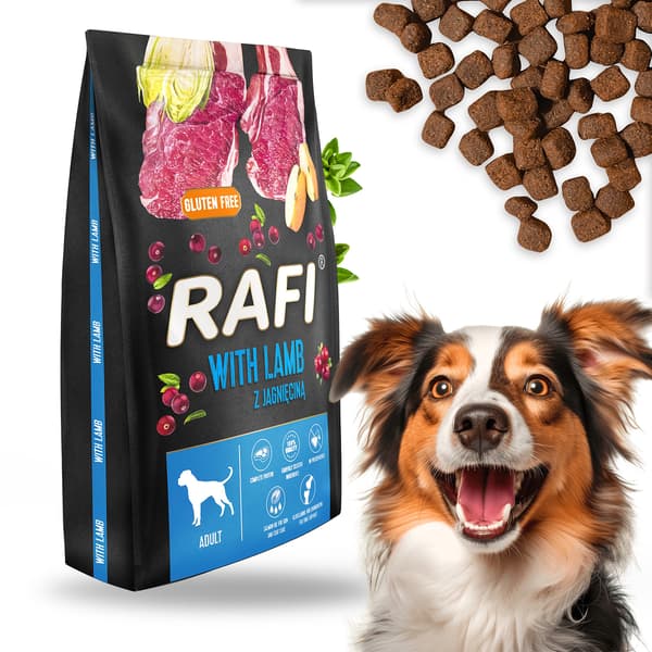 Tørfoder RAFI med lam til hund 10 kg