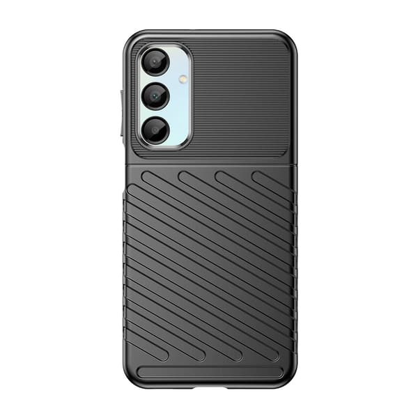 Pansret silikone cover til Samsung Galaxy A26 Thunder - sort
