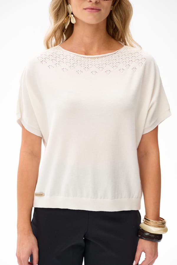 Zarix Damebluse Ecru 40/42
