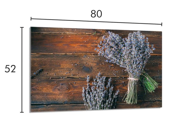 Glasskydd för spishäll 80x52 Lavendel