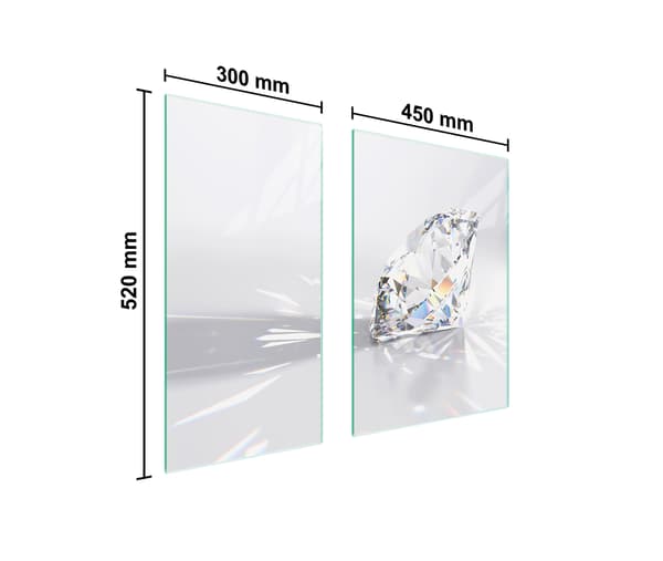 GLASBESKYTTELSESPLADE 75x52 DIAMANT
