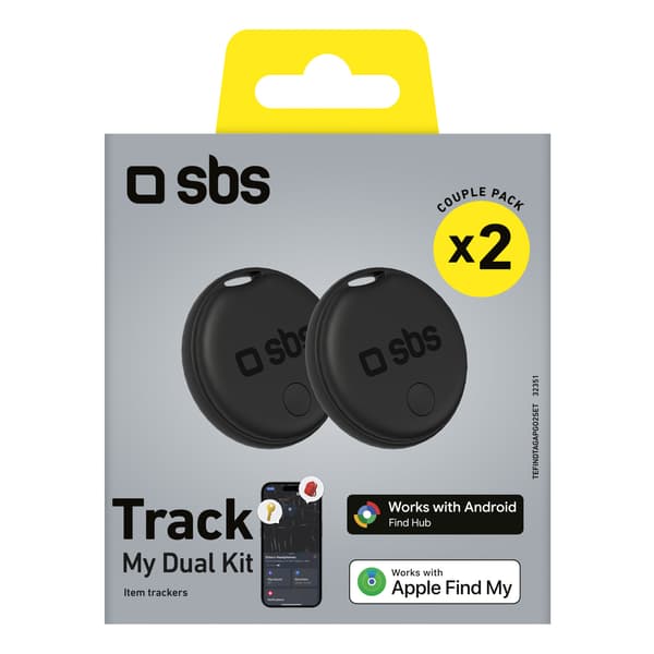 Track My Dual universalsøger sort - sæt med 2