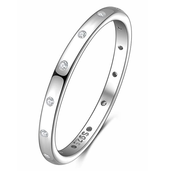 Anillo de plata 925, anillo clásico, talla 17