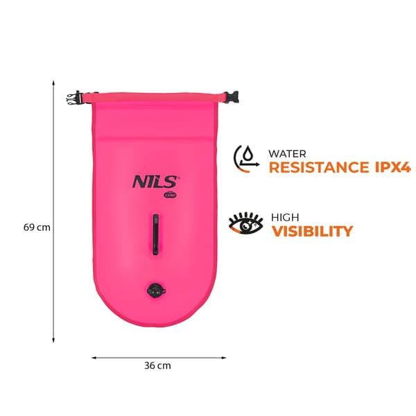 NC1772 oppustelig badebold 28L rosa Nils Camp