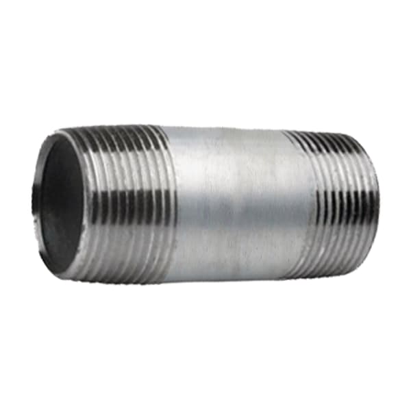 Rörnippel 4" tum 15 cm galvaniserad