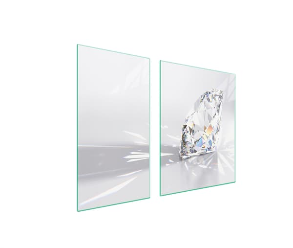 GLASSKYDDSPLÅT FÖR SPIS 90x52 DIAMANT