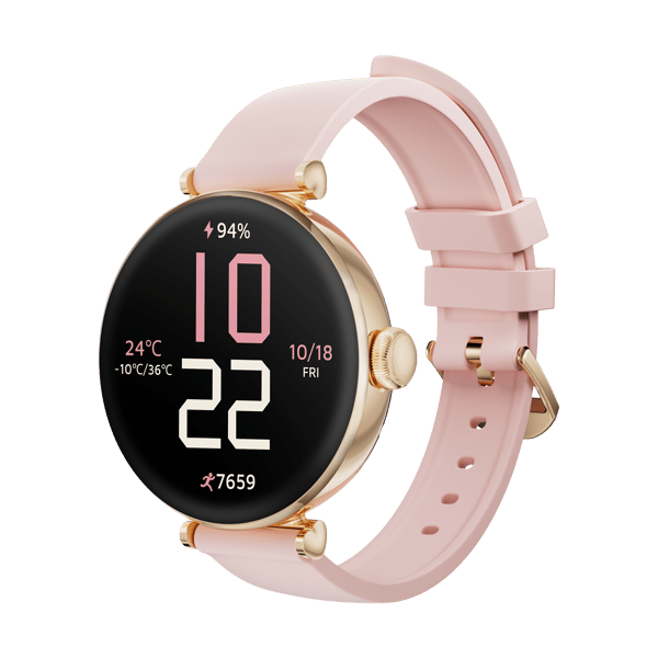 Smartklocka KIESLECT Pura Guld 1,19" AMOLED Bluetooth 5.2 IP68