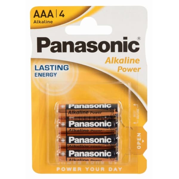 Panasonic Super Alkaline AAA-batterier 4 stk.