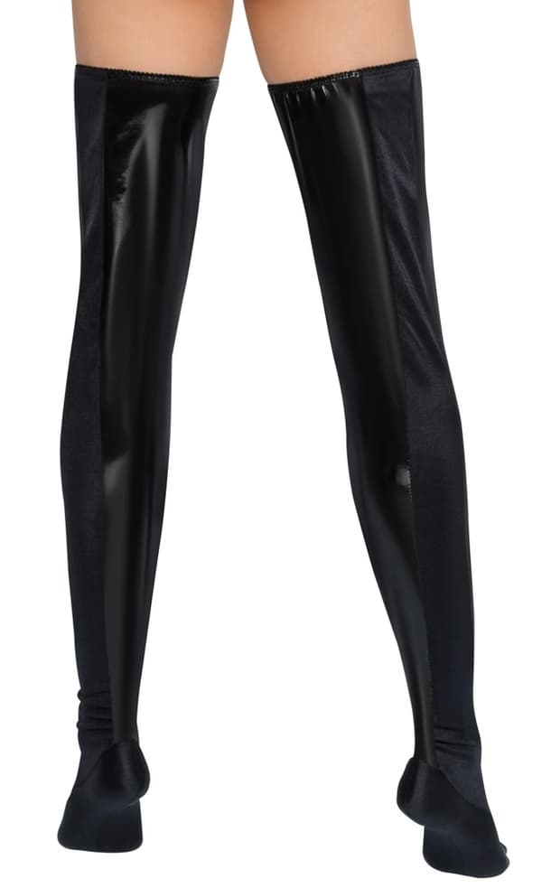Black Level Sexy Vinyl Strømper Sort ML