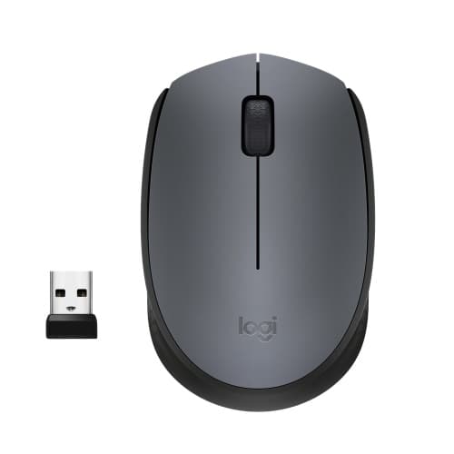Logitech M170 Langaton Hiiri, RF Langaton, 1000 DPI, Harmaa/Musta