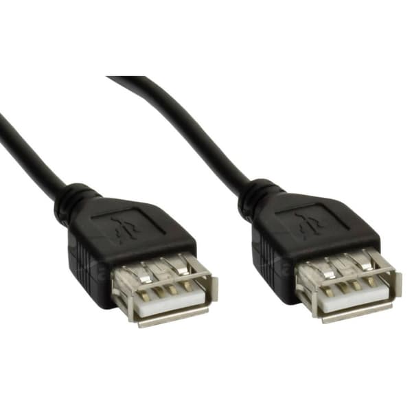Akyga AK-USB-06 USB 2.0 Kabel A(F) - A(F) 1,8m Sort