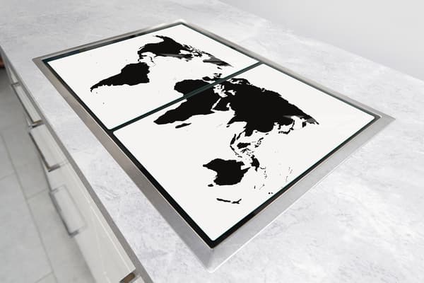 GLASBESKYTTELSESPLADE TIL KOMFUR 85x52 MAP