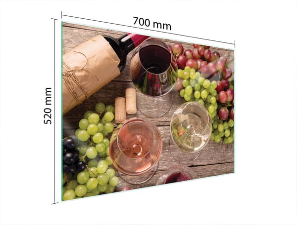 GLASSKYDDSPLÅT FÖR SPIS 70x52 VIN
