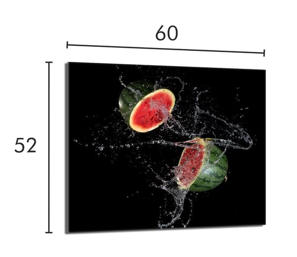 Glasskydd för spishäll 60x52 Vattenmelon