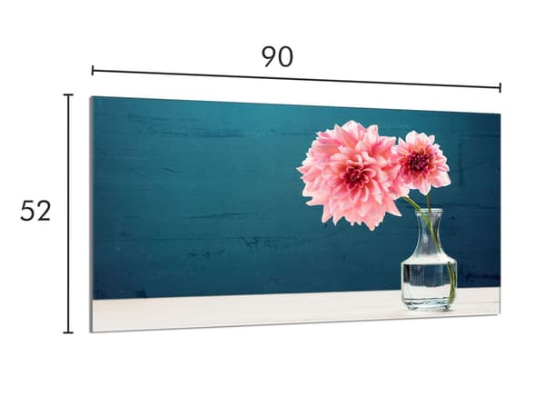 Skyddsplatta i glas för kamin 90x52 Dalia