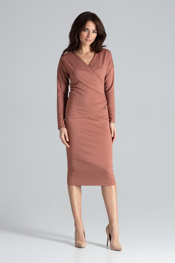 Klänning K477 Brun XL