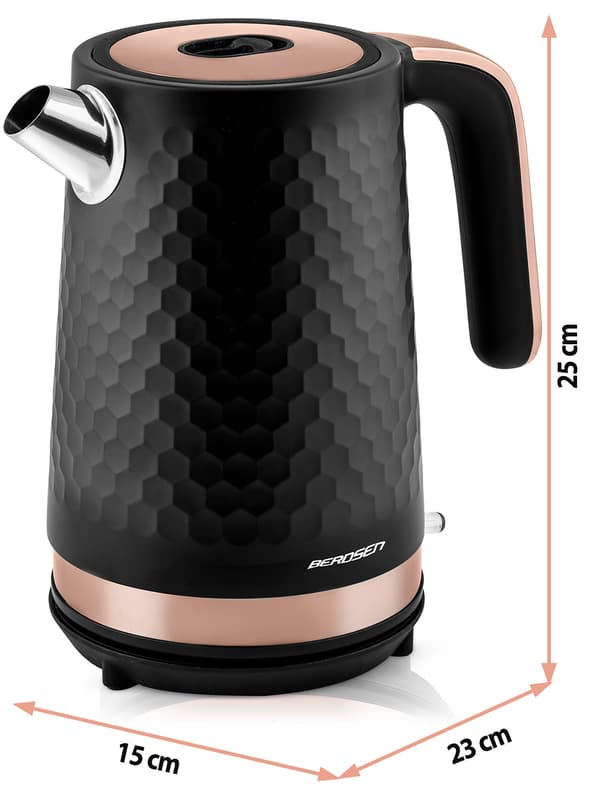 Berdsen BD-705 1,7l elkedel, sort og kobber