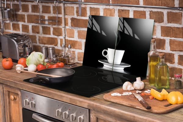 GLASBESKYTTELSESPLADE TIL KØKKEN 2x35x52 KAFFE