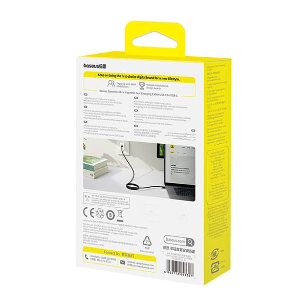 Trasselfri USB-C 100W 1m kabel - Svart