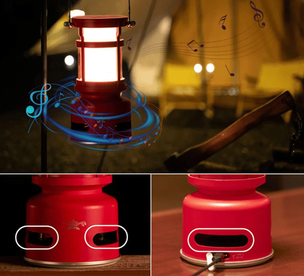 Campinglampa (röd)