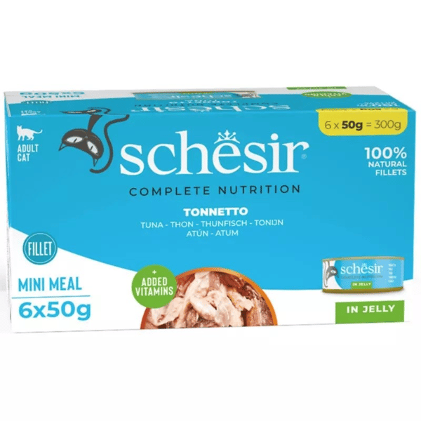 Schesir M-pak våtfoder för katter, blandade smaker, 24x50 g