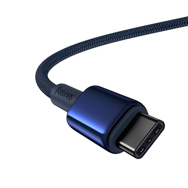 Volframguld USB-C-kabel - USB-C 100W 2m - Marinblå