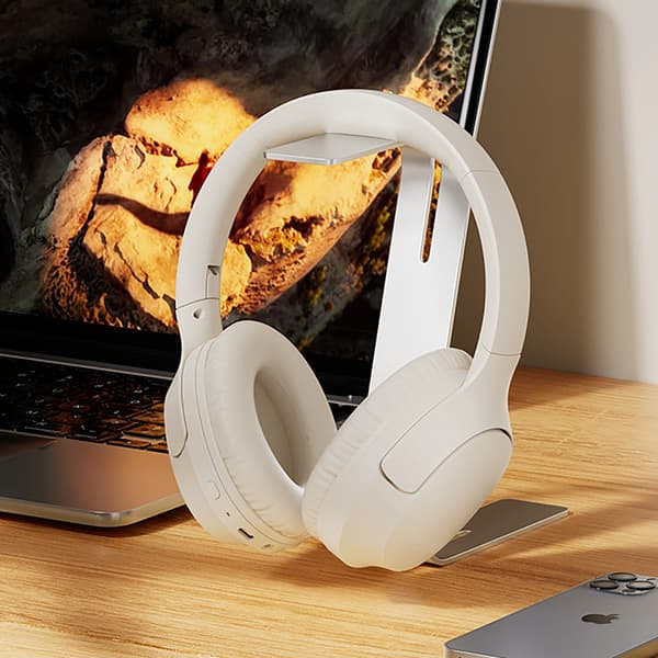H2 Pro ENC Bluetooth trådløse over-ear hovedtelefoner - hvide