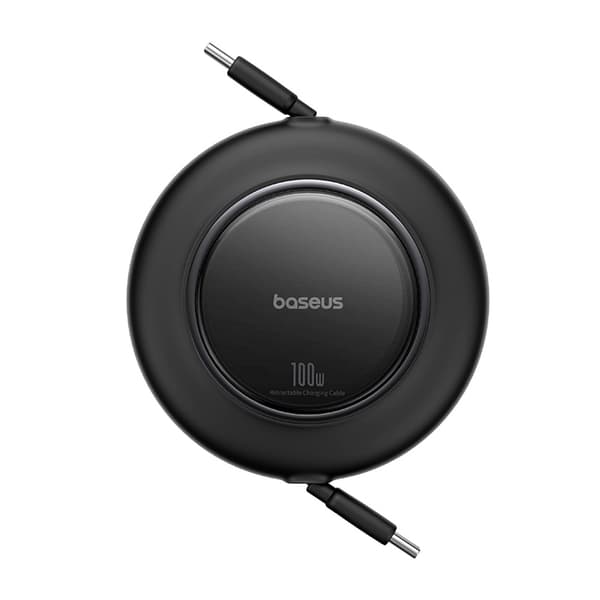 Udtrækkeligt USB-C-kabel 100W 2m - Sort