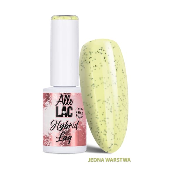 AlleLac hybridgellack gul citronprickar HEMA-fritt 6g