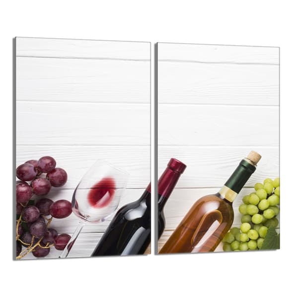 Glasbeskyttelsesplade til komfur 2x30x52 Vin