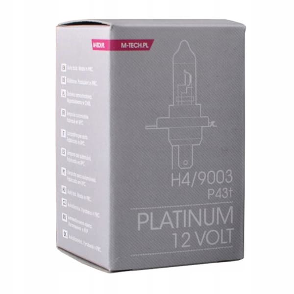 M-TECH H4 Platinum halogenpære 12V 60/55W Plus 130%
