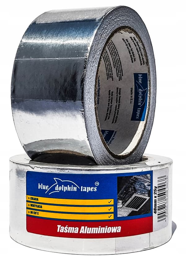 Blå delfin aluminiumsarmbånd 48 mm