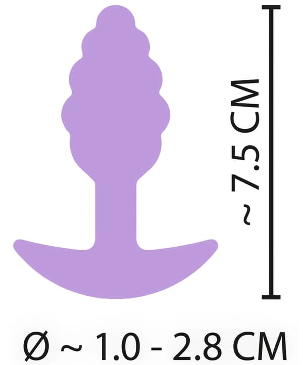 Cuties Grooved Tapered Anal Plug Lilla