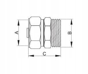 PEX NIPPEL 25x3/4 GZ SKRUET FORBINDELSE