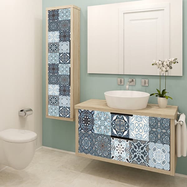 Selvklæbende PVC-patchwork-paneler sæt med 10 tapet 20x20cm ZM-06-004