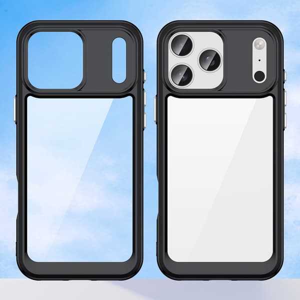 iPhone 17 Pro Outer Space -kotelo - musta läpinäkyvä