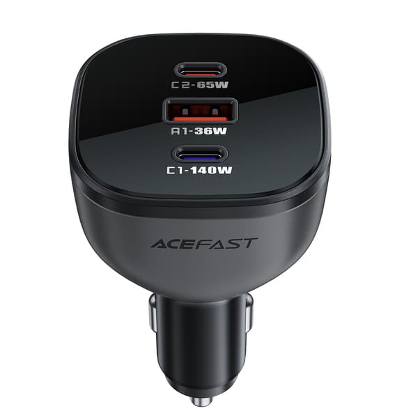 B14 165W Biloplader 2x USB-C 1x USB-A - Sort