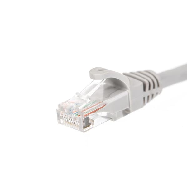 Patchkabel RJ45, Netrack støbt dæksel, kat. 5e UTP, 1,5m grå
