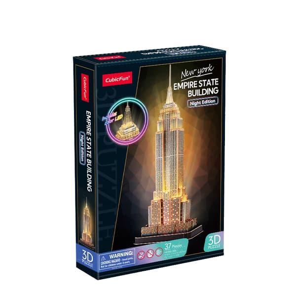 CUBIC FUN 3D-pussel EMPIRE STATE BUILDING Nattversion 37 bitar L539H