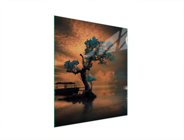 GLAS SKÆREBRÆT 45x52 TRÆ