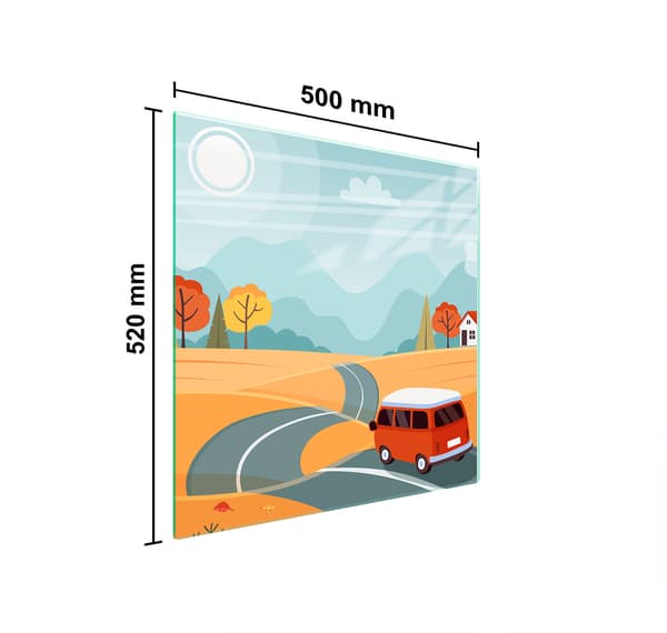 GLASSKYDDSPLÅT FÖR SPIS 50x52 AUTO