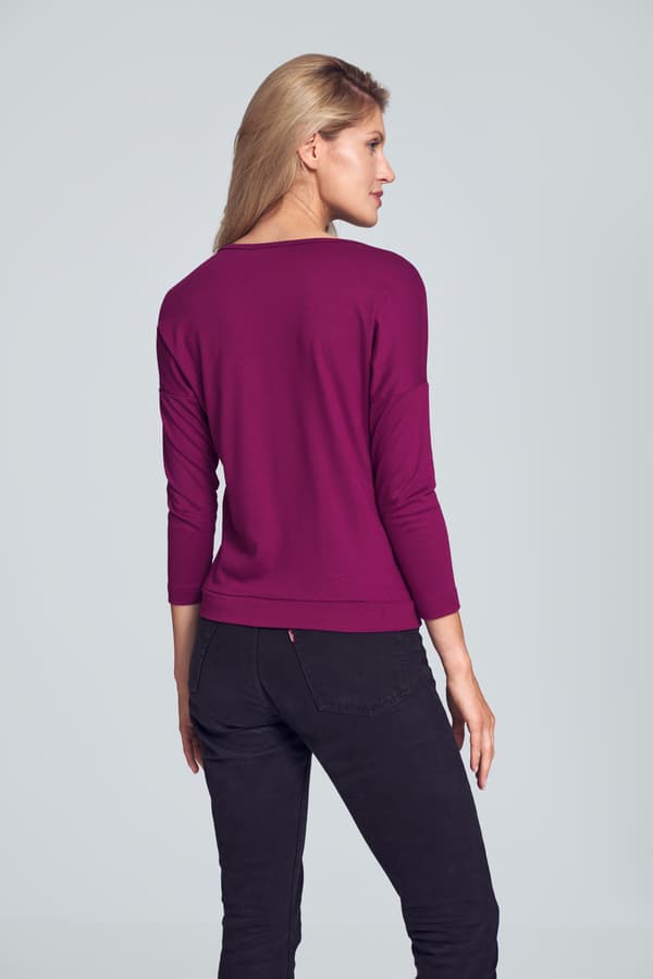 Fuchsia damblus med V-ringning M710 storlek L