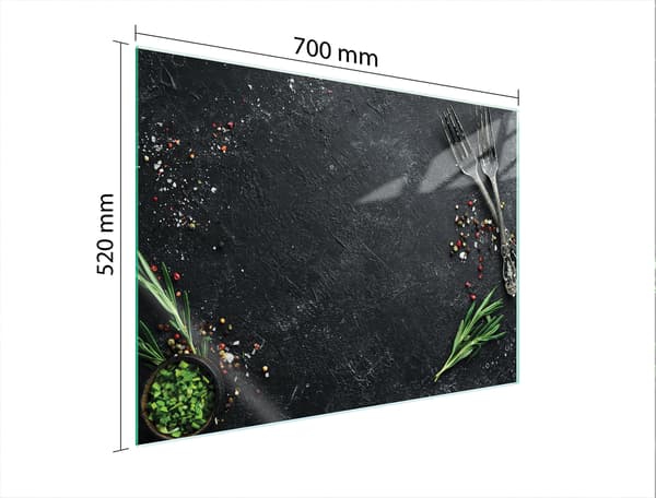 GLASSKYDDSPLÅT FÖR SPIS 70x52 KÖK