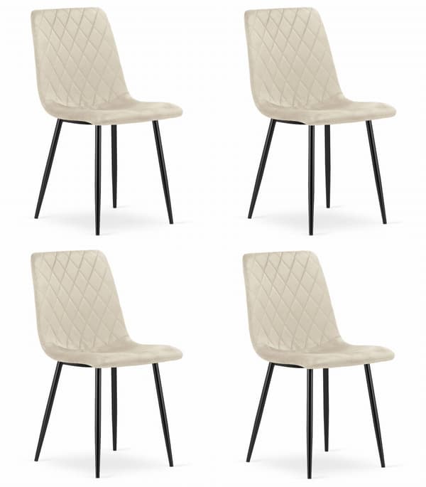 TURIN-tuoli - beige sametti x 4