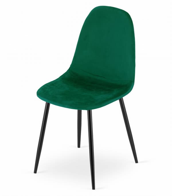 COMO stol - mörkgrön sammet x 4