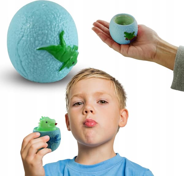 DINOSAURÆG SQUISHY anti-stress SQUEZABLE afslapning SENSORISK