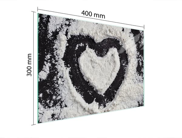 GLASSKÆREBRÆT 40x30 HJERTE